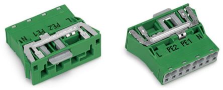 WAGO 770 Series Plug, 4-Pole, Snap-In, 32A, IP20 [770-2334/007-000]; 279-3762