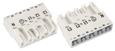 WAGO 770 Series Plug, 5-Pole, Cable Mount, 25A, IP20 [770-235]; 279-3765