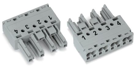 WAGO 770 Series Socket, 4-Pole, Female, Cable Mount, 25A, IP20 [770-244]; 279-3771