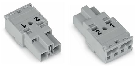 WAGO 770 Series Plug, 2-Pole, Cable Mount, 25A, IP20 [770-252]; 279-3774