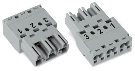 WAGO 770 Series Plug, 3-Pole, Cable Mount, 25A, IP20 [770-253]; 279-3775