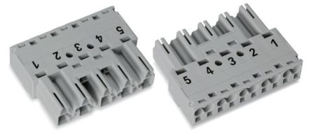 WAGO 770 Series Plug, 5-Pole, Cable Mount, 25A, IP20 [770-255]; 279-3779