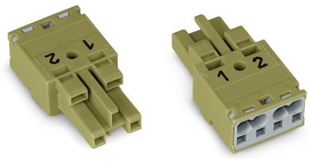 WAGO 770 Series Socket, 2-Pole, Female, Cable Mount, 25A, IP20 [770-262]; 279-3781