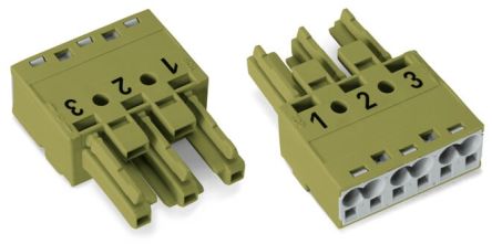WAGO 770 Series Socket, 3-Pole, Female, Cable Mount, 25A, IP20 [770-263]; 279-3783