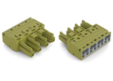 WAGO 770 Series Socket, 4-Pole, Female, Cable Mount, 25A, IP20 [770-264/073-000]; 279-3784
