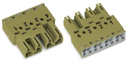 WAGO 770 Series Plug, 4-Pole, Cable Mount, 25A, IP20 [770-274]; 279-3787