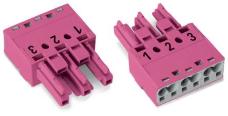 WAGO 770 Series Socket, 3-Pole, Female, Cable Mount, 25A, IP20 [770-283]; 279-3790