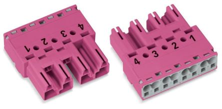 WAGO 770 Series Plug, 4-Pole, Cable Mount, 25A, IP20 [770-294]; 279-3798