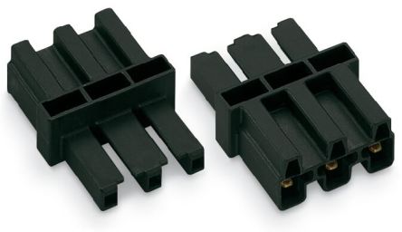 WAGO 770 Series Intermediate Coupler, 3-Pole, Female, Male, Cable Mount, 25A, IP20 [770-603]; 279-3851