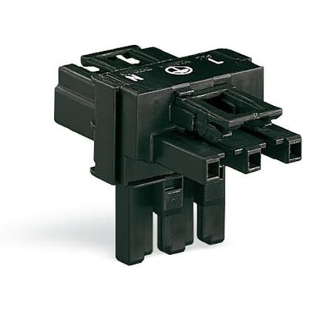 WAGO 770 Series Distribution Connector, 3-Pole, Female, Male, Cable Mount, 25A, IP20 [770-606]; 279-3852