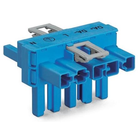 WAGO 770 Series Distribution Connector, 5-Pole, Female, Male, Cable Mount, 25A, IP20 [770-617]; 279-3857