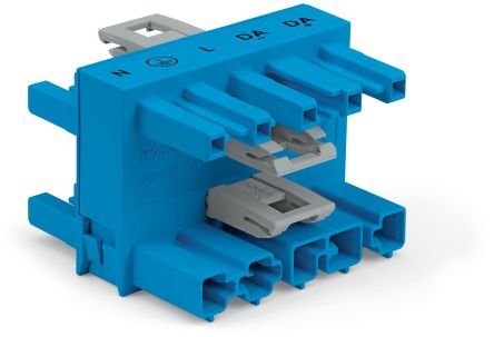 WAGO 770 Series Distribution Connector, 5-Pole, Female, Male, Cable Mount, 25A, IP20 [770-618]; 279-3858