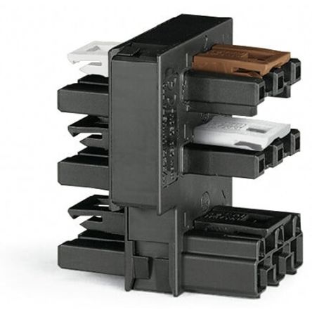 WAGO 770 Series Distribution Connector, 3-Pole, Female, Male, Cable Mount, 25A, IP20 [770-637]; 279-3873