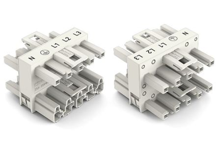 WAGO 770 Series Distribution Connector, 5-Pole, Female, Male, Cable Mount, 25A, IP20 [770-659]; 279-3882