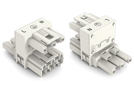WAGO 770 Series Distribution Connector, 3-Pole, Female, Male, Cable Mount, 25A, IP20 [770-683]; 279-3891