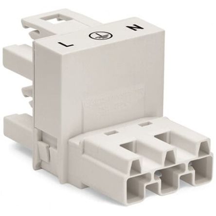 WAGO 770 Series Distribution Connector, 3-Pole, Female, Male, Cable Mount, 25A, IP20 [770-684]; 279-3892