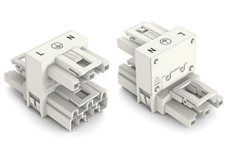 WAGO 770 Series Distribution Connector, 3-Pole, Female, Male, Cable Mount, 25A, IP20 [770-685]; 279-3893