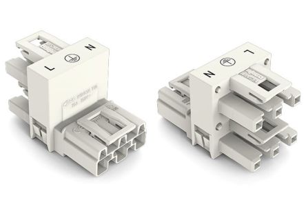 WAGO 770 Series Distribution Connector, 3-Pole, Female, Male, Cable Mount, 25A, IP20 [770-686]; 279-3894