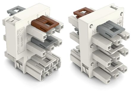 WAGO 770 Series Distribution Connector, 3-Pole, Female, Male, Cable Mount, 25A, IP20 [770-687]; 279-3895