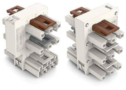 WAGO 770 Series Distribution Connector, 3-Pole, Female, Male, Cable Mount, 25A, IP20 [770-688]; 279-3896