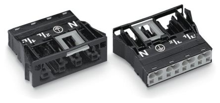 WAGO 770 Series Socket, 4-Pole, Female, Snap-In, 25A, IP20 [770-704]; 279-3902
