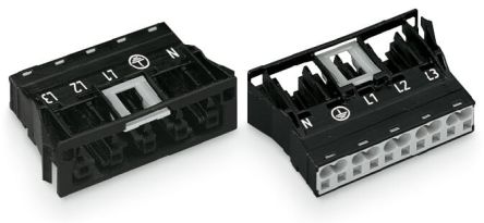 WAGO 770 Series Socket, 5-Pole, Female, Snap-In, 25A, IP20 [770-705]; 279-3904