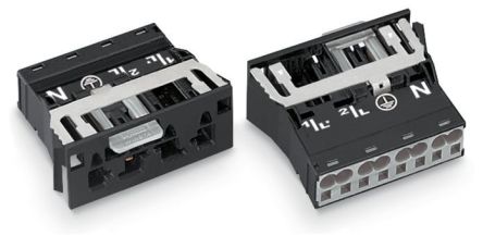 WAGO 770 Series Plug, 4-Pole, Snap-In, 25A, IP20 [770-714/007-000]; 279-3910
