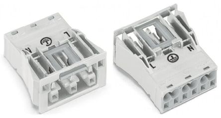 WAGO 770 Series Socket, 3-Pole, Female, Snap-In, 25A, IP20 [770-723]; 279-3913