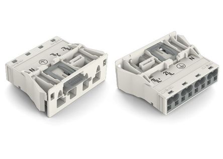 WAGO 770 Series Plug, 4-Pole, Snap-In, 25A, IP20 [770-734]; 279-3918