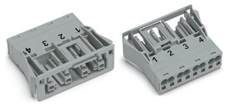 WAGO Heavy Duty Power Connector, 25A, Socket, 770 Series, 4 Contacts [770-744]; 279-3921