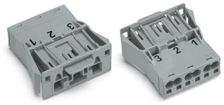 WAGO 770 Series Plug, 3-Pole, Snap-In, 25A, IP20 [770-753]; 279-3922