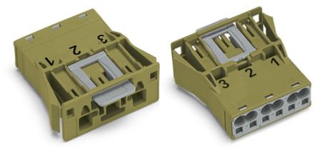 WAGO 770 Series Plug, 3-Pole, Snap-In, 25A, IP20 [770-773]; 279-3925