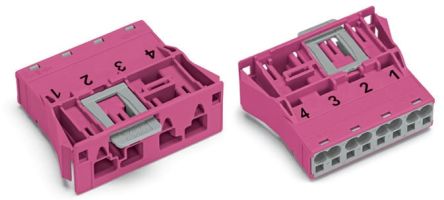WAGO 770 Series Plug, 4-Pole, Snap-In, 25A, IP20 [770-794]; 279-3932