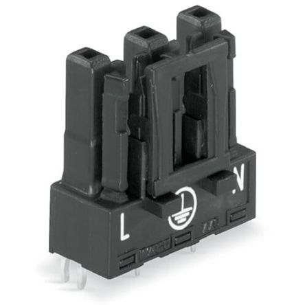 WAGO 770 Series Straight PCB Mount PCB Socket, 3-Contact, 1-Row, 10mm Pitch, Cage Clamp Termination [770-803]; 279-3933