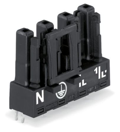 WAGO 770 Series Straight PCB Mount PCB Socket, 4-Contact, 1-Row, 10mm Pitch, Cage Clamp Termination [770-804]; 279-3935