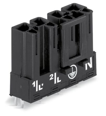 WAGO 770 Series Straight PCB PCB Header, 4 Contact(s), 10 mm Pitch, 1 Row(s), Shrouded [770-814]; 279-3942