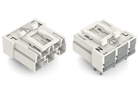WAGO 770 Series Angled PCB PCB Header, 3 Contact(s), 10 mm Pitch, 1 Row(s), Shrouded [770-833/011-000]; 279-3953
