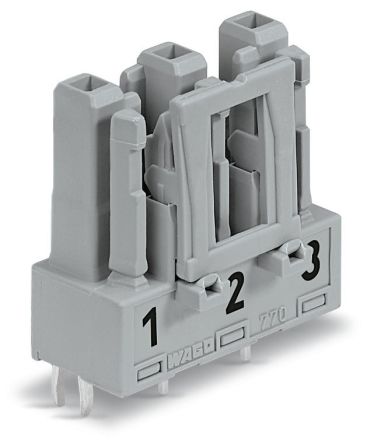 WAGO 770 Series Straight PCB Mount PCB Socket, 3-Contact, 1-Row, 10mm Pitch, Cage Clamp Termination [770-843]; 279-3959