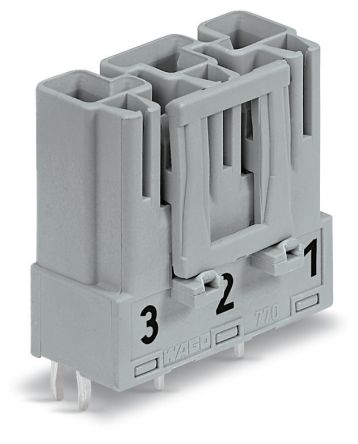 WAGO 770 Series Straight PCB PCB Header, 3 Contact(s), 10 mm Pitch, 1 Row(s), Shrouded [770-853]; 279-3966