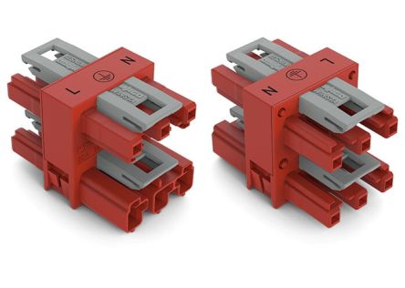 WAGO 770 Series Distribution Connector, 3-Pole, Female, Male, Cable Mount, 25A, IP20 [770-907]; 279-3972