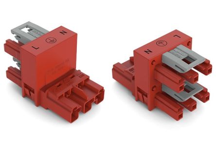 WAGO 770 Series Distribution Connector, 3-Pole, Female, Male, Cable Mount, 25A, IP20 [770-934]; 279-3973
