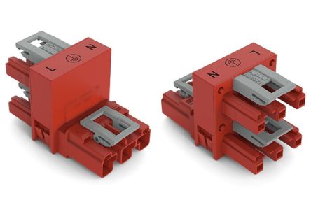 WAGO 770 Series Distribution Connector, 3-Pole, Female, Male, Cable Mount, 25A, IP20 [770-936]; 279-3974