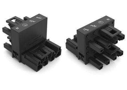 WAGO 770 Series Distribution Connector, 4-Pole, Female, Male, Cable Mount, 25A, IP20 [770-945]; 279-3976
