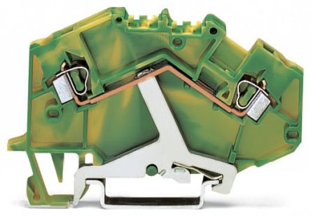 WAGO 2-Way DIN Rail Earth Terminal Block, 2.5mm², 14 AWG Wire, Cage Clamp, Polyamide Housing, Ex [780-607/999-950]; 279-4007