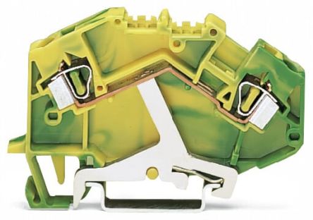 WAGO 2-Way DIN Rail Earth Terminal Block, 4mm², 12 AWG Wire, Cage Clamp, Polyamide Housing [781-607]; 279-4024