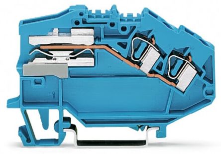 WAGO 781-643 781 Series Blue, 4mm², 1-Level, Cage Clamp Termination, CSA [781-643]; 279-4029