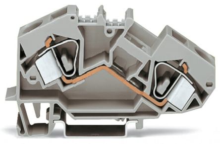 WAGO 783-601 783 Series Grey, 16mm², 1-Level, Cage Clamp Termination, CSA [783-601]; 279-4047