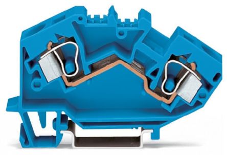 WAGO 784-604 784 Series Blue, 10mm², 1-Level, Cage Clamp Termination, CSA [784-604]; 279-4054