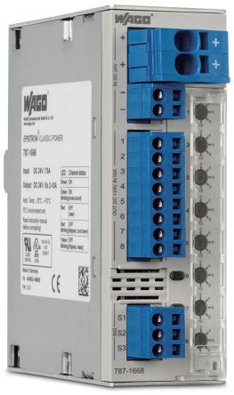 WAGO Electronic Circuit Breaker 10A 48V 787, 8 channels , DIN Rail [787-1668/000-250]; 279-4112