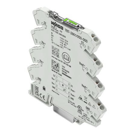 WAGO Electronic Circuit Breaker 500mA 24V 787, 1 channels , DIN Rail [787-2861/050-000]; 279-4125
